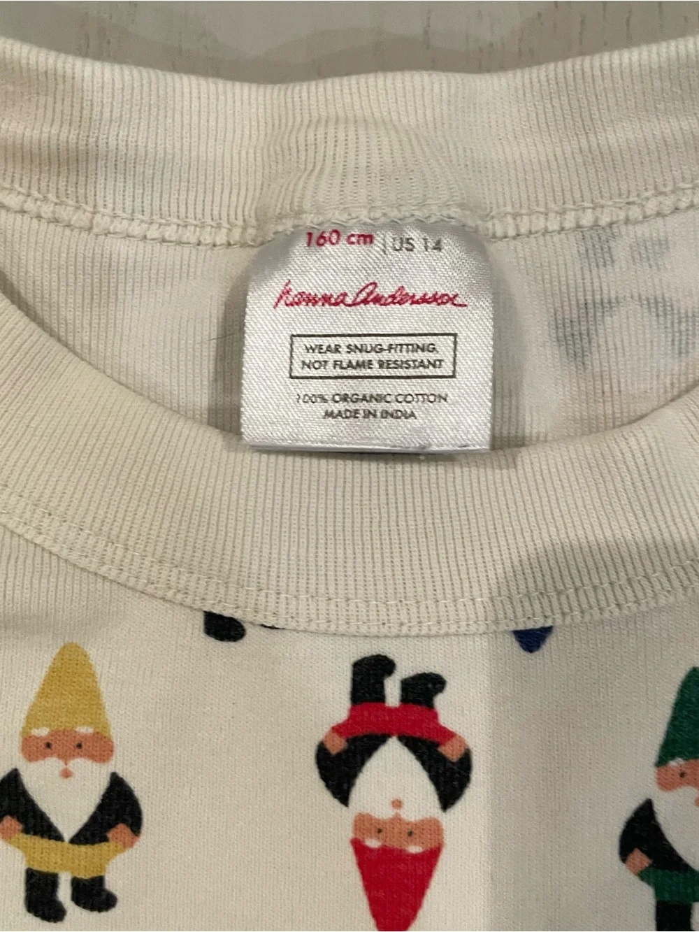 Hanna Andersson HannaJams Long John Pajama Set Rainbow Gnomes - Size 14 160